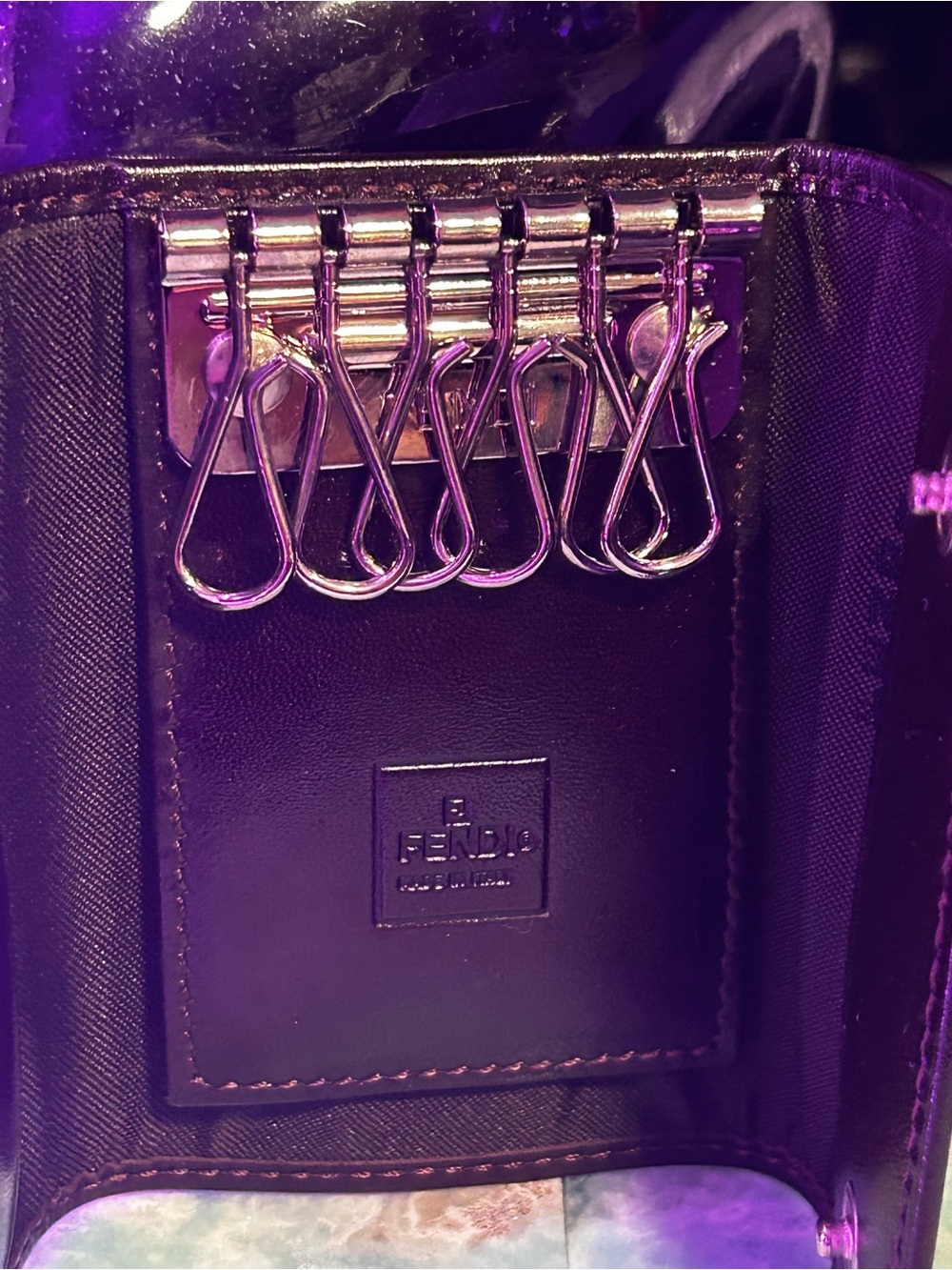 Fendi Brown Patterned Key Wallet - Picture 8 of 8